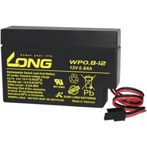 Long WP0.8-12H Loodaccu 12 V 0.8 Ah Loodvlies (AGM) (b x h x d) 96 x 62 x 25 mm Molex-stekker Geringe zelfontlading, Onderhoudsvrij