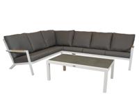 Qopps Okion loungehoek met Rubli in hoogte verstelbare tafel