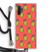 Ananas: Samsung Galaxy Note 10 Plus Transparant Hoesje met koord