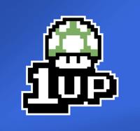 Muursticker videogames 1 up