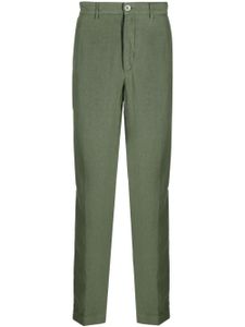 120% Lino pantalon en lin à coupe droite - Vert