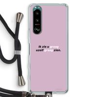 uzelf graag zien: Sony Xperia 5 III Transparant Hoesje met koord