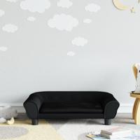 Kinderbank 70x45x26 cm fluweel zwart