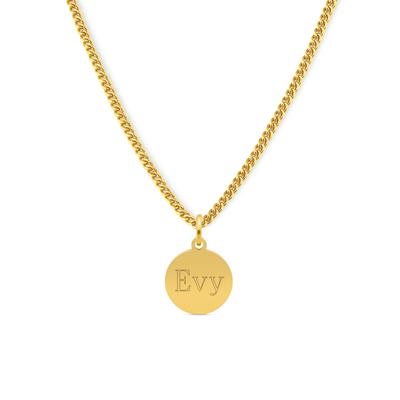 Kindercollectie ketting eigen tekst – Stainless steel - Goud