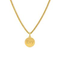 Kindercollectie ketting eigen tekst – Stainless steel - Goud