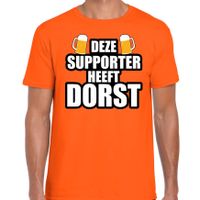 Oranje fan bier shirt / kleding deze supporter heeft dorst heren 2XL  -