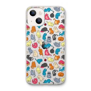 Kleurrijke katten: iPhone 13 mini Transparant Hoesje