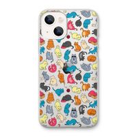 Kleurrijke katten: iPhone 13 mini Transparant Hoesje