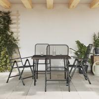 5-delige Tuinset metaalgaas antracietkleurig