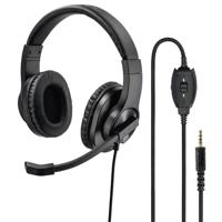 Hama PC-Office-headset HS-P350, stereo Headset Zwart