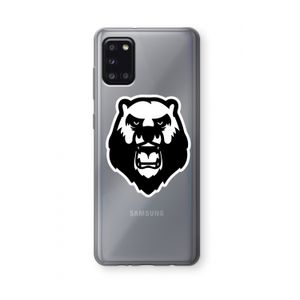 Angry Bear (white): Samsung Galaxy A31 Transparant Hoesje