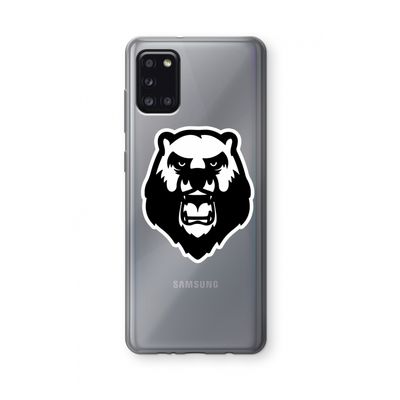 Angry Bear (white): Samsung Galaxy A31 Transparant Hoesje