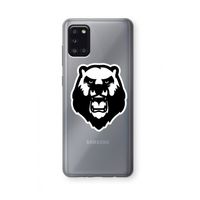 Angry Bear (white): Samsung Galaxy A31 Transparant Hoesje