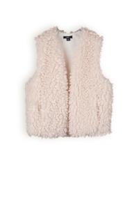 NoBell Meisjes gilet fluffy fur - Kath - Pearled ivoor