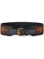 ETRO ceinture en cuir à broderies - Noir