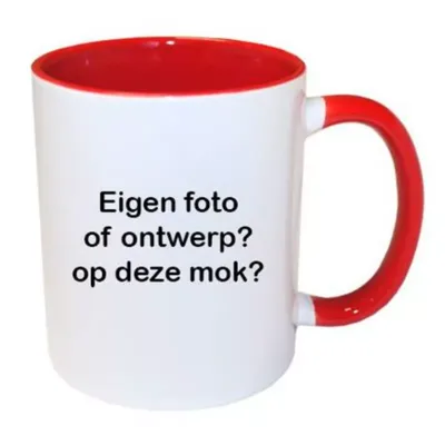 Mok met foto (rood)