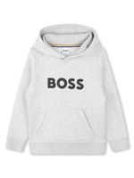 BOSS Kidswear hoodie en coton à logo embossé - Gris