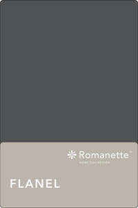 Flanellen Lakens Romanette Antraciet-150 x 250 cm