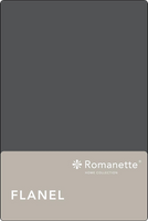 Flanellen Lakens Romanette Antraciet-150 x 250 cm - thumbnail