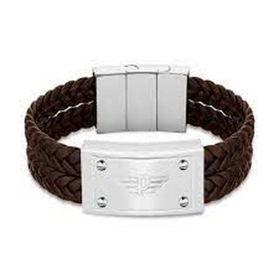 Police PEAGB2214604 Leer 19 cm Heren armband