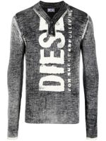 Diesel t-shirt nervuré K-Atullus à manches longues - Gris