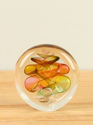 Glazen disk kleurrijk