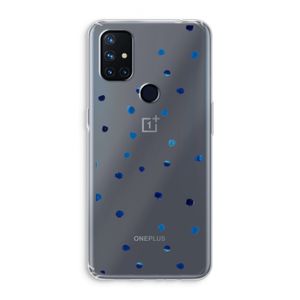 Blauwe stippen: OnePlus Nord N10 5G Transparant Hoesje