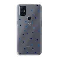 Blauwe stippen: OnePlus Nord N10 5G Transparant Hoesje Blauwe stippen: OnePlus Nord N10 5G Transparant Hoesje