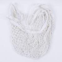 2 stuks mesh boodschappentas herbruikbare string fruit opslag handtas Totes vrouwen winkelen mesh net geweven zak winkel kruidenier Tote Bag (wit)
