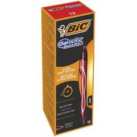 BIC Gel-ocity Quick Dry Rood Intrekbare balpen met klembevestiging Medium 12 stuk(s) - thumbnail