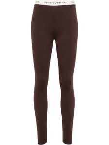 Sporty & Rich legging à taille logo - Marron