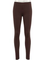 Sporty & Rich legging à taille logo - Marron