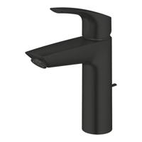 GROHE Eurosmart Wastafelmengkraan - M-size - met trekwaste - matte black 23393243e