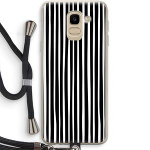 Stripes: Samsung Galaxy J6 (2018) Transparant Hoesje met koord