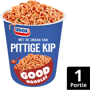 Unox Good Noodles Cup Pittige Kip 64 g bij Jumbo