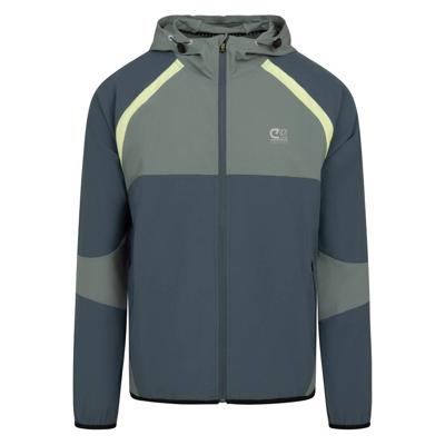Cruyff Agate Hooded Trainingsjack Groen Blauw