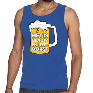 Blauw Het is blauw en heeft dorst tanktop / mouwloos shirt heren