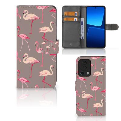 Xiaomi 13 Lite | Telefoonhoesje | Met pasjeshouder | Flamingo