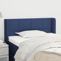 Hoofdbord met randen 103x16x78/88 cm stof blauw