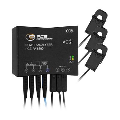 PCE Instruments Power Analyzer Netwerkanalyser 3-fasig, 1-fasig Met logger, Incl. stroomtang, Online metingen, Energiemetingen