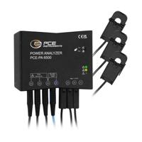 PCE Instruments Power Analyzer Netwerkanalyser 3-fasig, 1-fasig Met logger, Incl. stroomtang, Online metingen, Energiemetingen