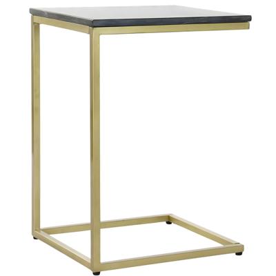 Item Int. Bijzettafel - zwart - marmer en metaal - 40 x 46 x 65 cm - Banktafel / Plantenstandaard