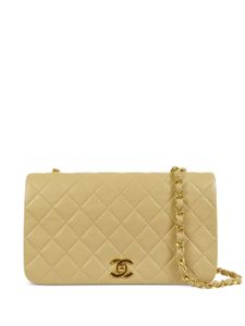 CHANEL Pre-Owned sac porté épaule Full Flap (1990) - Tons neutres