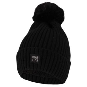 Heatkeeper Thermo Muts met Pompon Dames Zwart