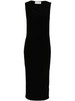 Sportmax robe mi-longue à encolure asymétrique - Noir