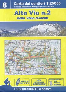 Wandelkaart 8 Alta Via 2 della Valle d'Aosta gids en kaart | L'Escursi