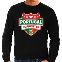 Portugal schild supporter sweater zwart voor heren Portugal schild supporter sweater zwart voor heren