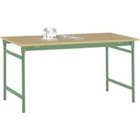 Manuflex BB3065.6011 Bijzettafel basis stationair met multiplex tafelblad in Reseda groen RAL 6011, bxdxh: 1500 x 800 x 780 mm Reseda groen (RAL 9010)