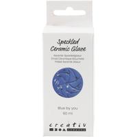 Creativ Company Gespikkeld keramiekglazuur, 999-1060 °c, dekkend, blue by you, 60 ml/ 1 fles