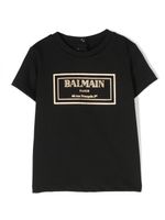 Balmain Kids t-shirt à effet métallisé - Noir Balmain Kids t-shirt à effet métallisé - Noir